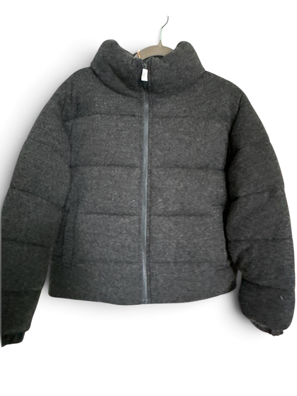 Quince 100 percent Mongolian Cashmere Puffer Jacket Charcoal Size Small NWT